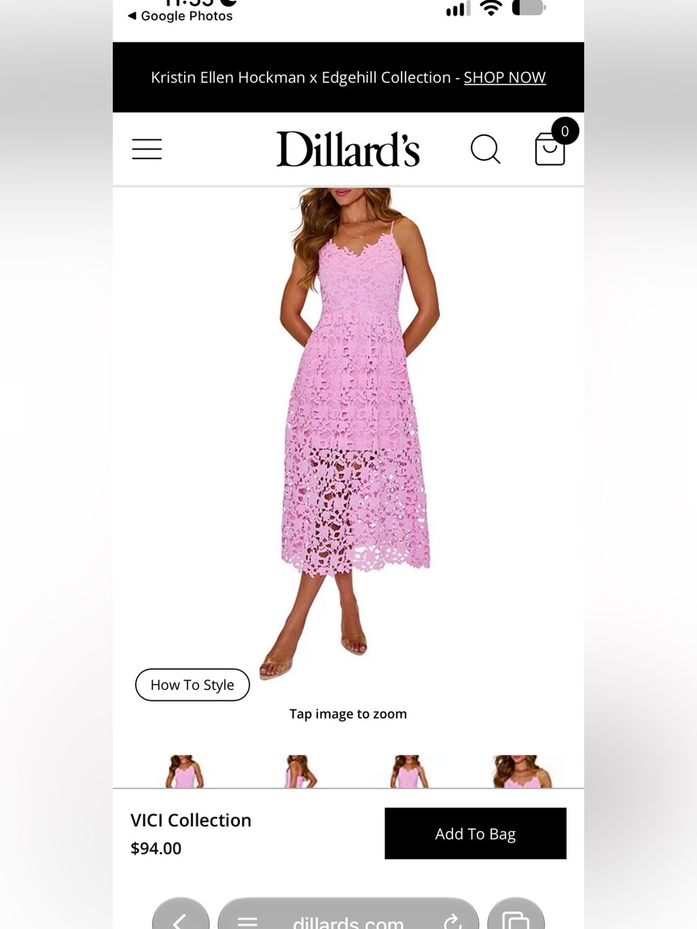 VICI Pink Floral Lace Midi Dress Size Medium
